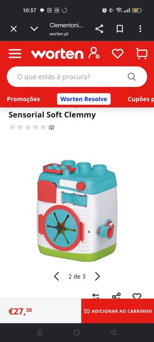 Máquina de Lavar Sensorial Soft Clemmyi