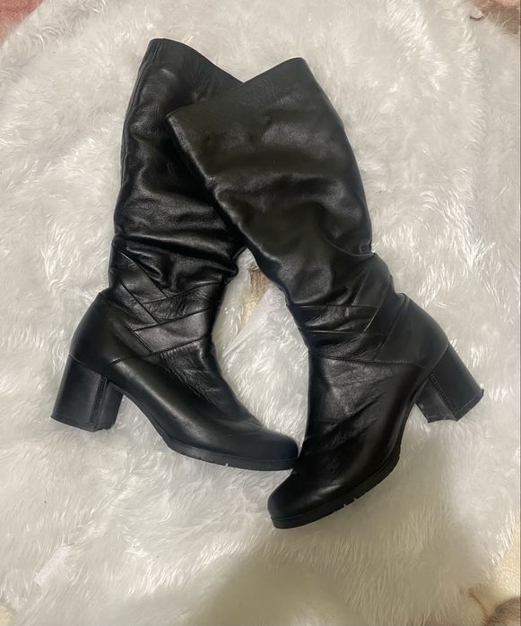 Шкіряні сапоги. Вдягали 1 раз