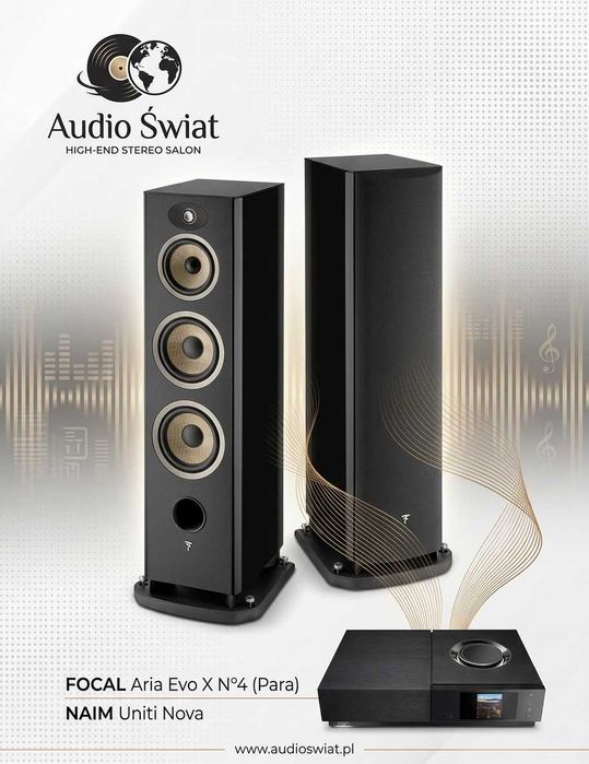 Wzmacniacz Naim Uniti Nova + Kolumny Focal Aria Evo X N°4 Para | Salon Audio Świat Zestaw Stereo High-End