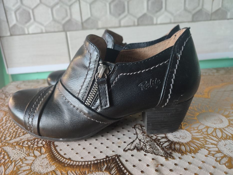 Туфлі, черевики reliefe,  шкіряні 25см