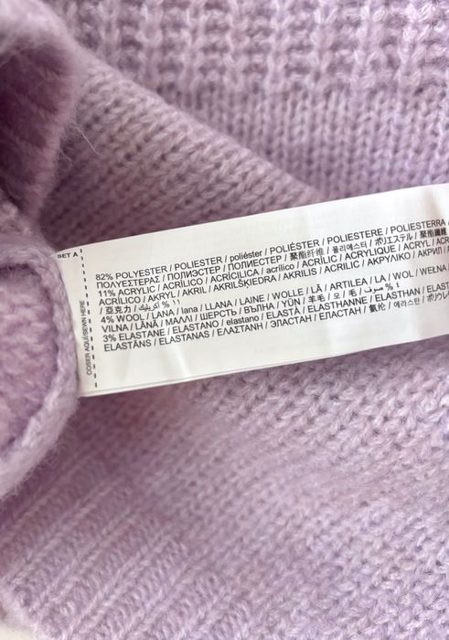 Бузковий светр mango з вовною у складі, новий з бірками
