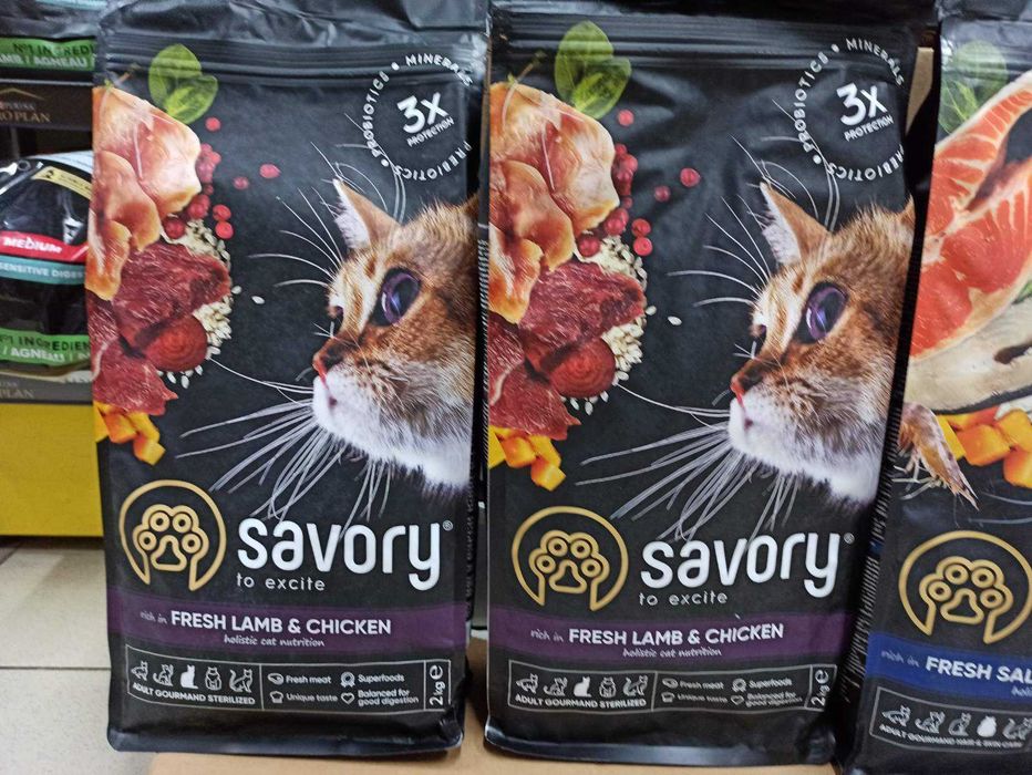 Оригінальні корми Savory для Котиків — Приємні Знижки (на 2 та 8 кг)