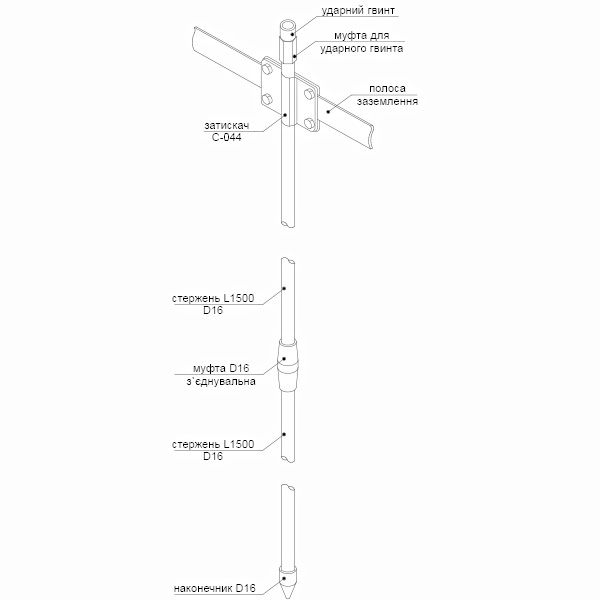 Заземлення , Контур заземлення R7.5m, монтаж
