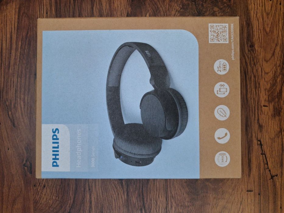 Słuchawki Philips TAH3209BK/00 Bluetooth 5.3 – czarne, nieużywane nowe