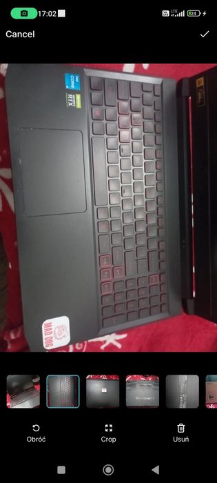 Gamemingowy laptop Acer