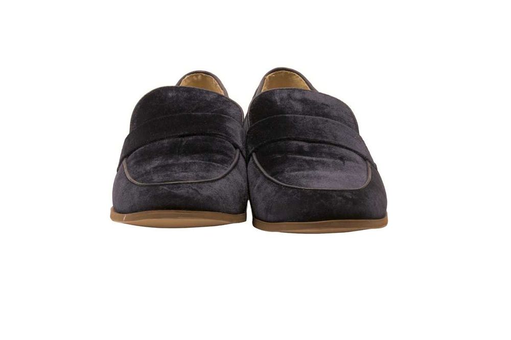 Pantofle płaskie damskie Zara Basic głęboki granatowy rozmiar 38