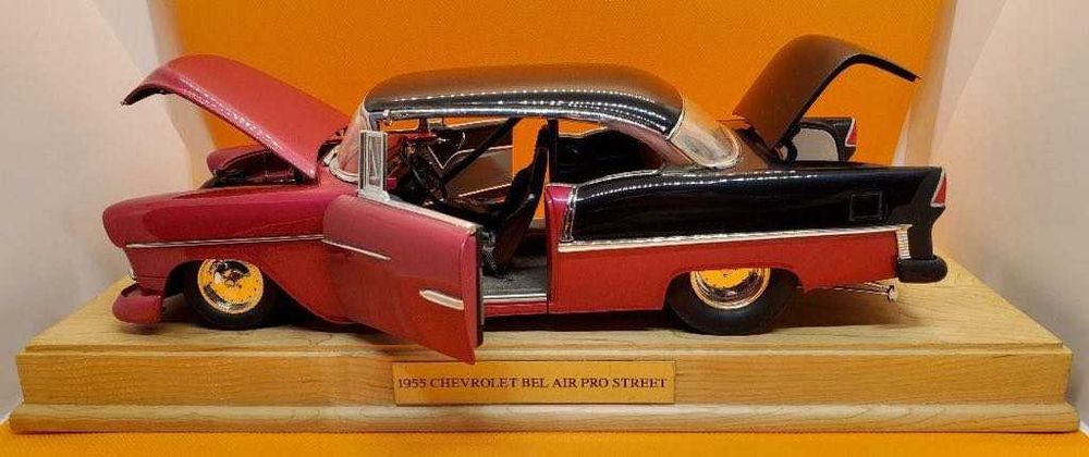 Bel Air 1955 Modelo em escala 1:16 Rosa e preto