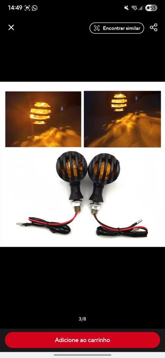 Piscas moto led estilo retro/chopper