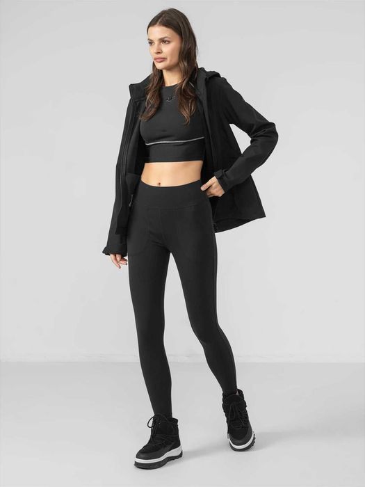 4F Nowy Softshell S/36 czarna 5000 NeoDry wodoodporna kurtka płaszcz