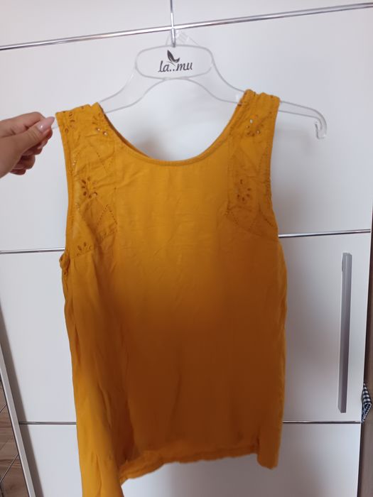 Bluzka damska boho z ażurowymi wstawkam rozmiar s -M i