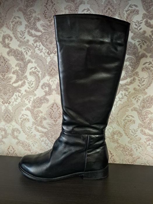 Женские зимние сапоги кожаные