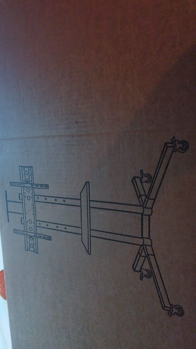 Suporte para TV, PC, e box móvel com rodas