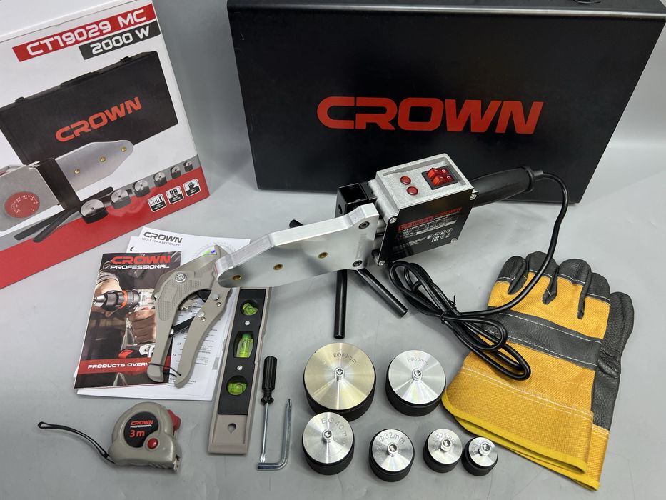 Паяльник для труб CROWN CT19029 Официальный 2000 Вт 20-63 мм