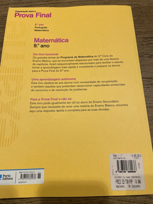 Exame 9 - Preparação para a Prova Final Matematica Porto Editora