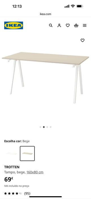 Tampos secretária IKEA 160x80cm