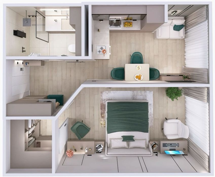 Велика однокімнатна квартира, Деснянський район