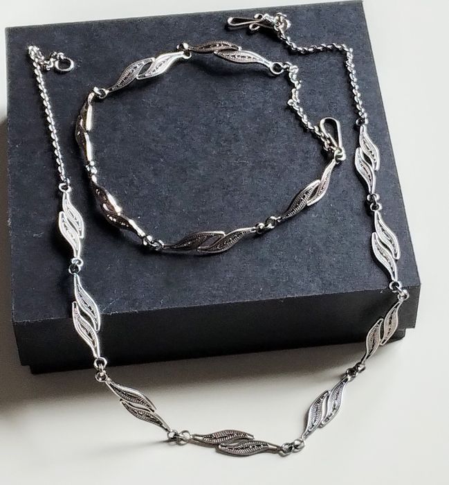 Komplet Naszyjnik i bransoletka. Imago artis Kraków. PRL.