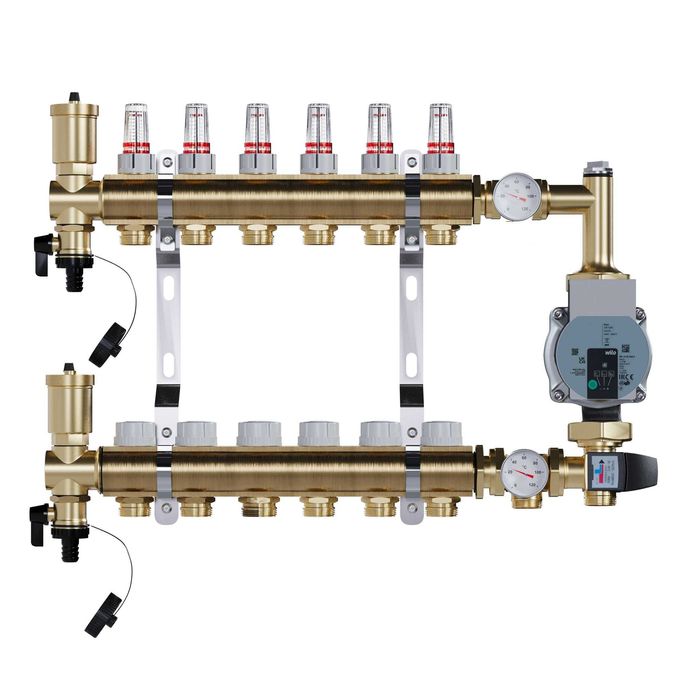 ROZDZIELACZ mosiężny uzbrojony z POMPĄ WILO - ZESTAW