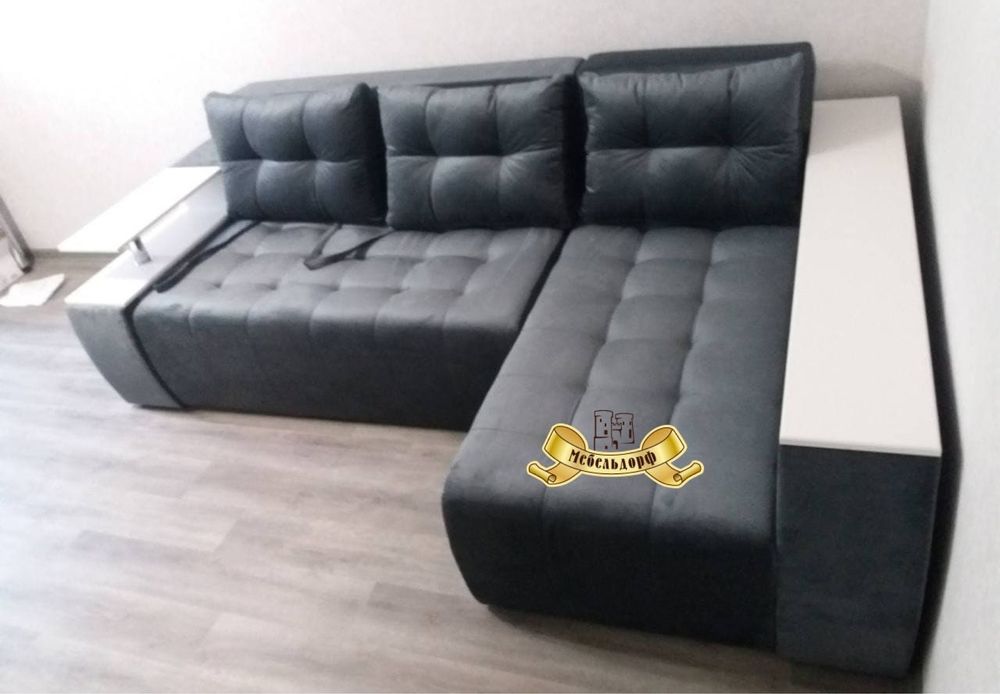 Угловой диван Барселона с выдвижным баром в Днепре по Акции