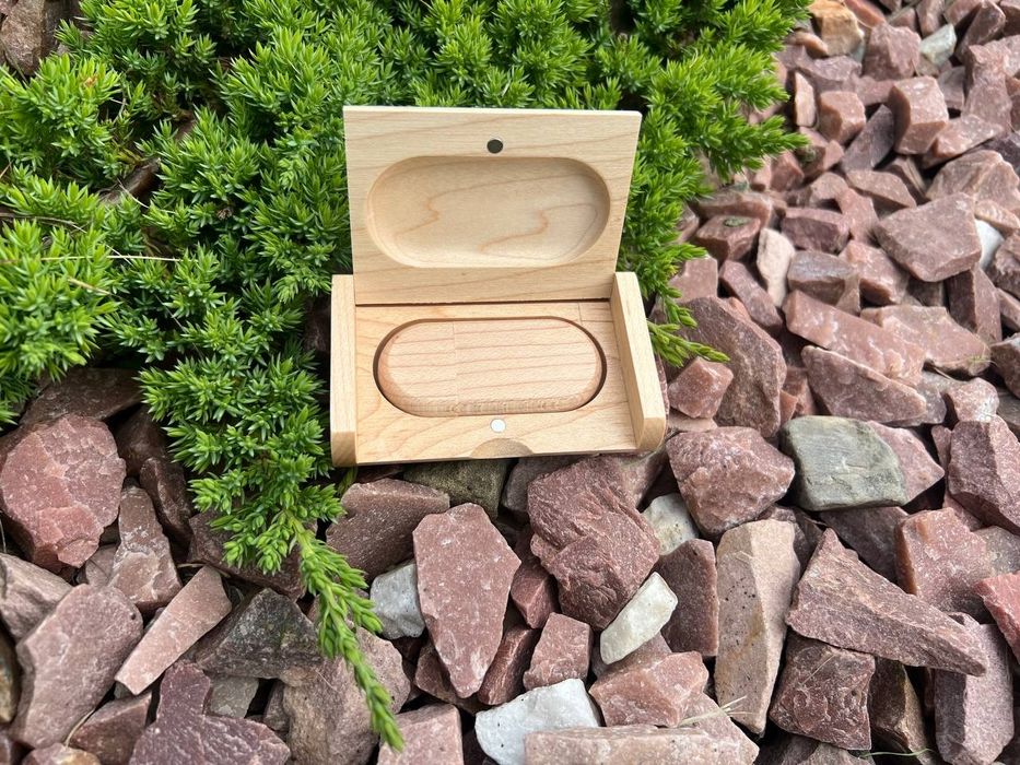 Флешка з дерева з гравіюванням у коробочці. USB2.0 карта пам'яті. ЮСБ