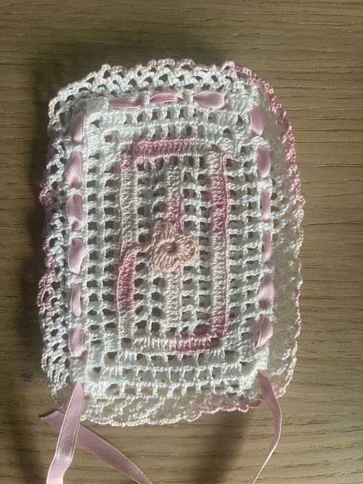 Bolsa para sabonete em crochet feito à mão