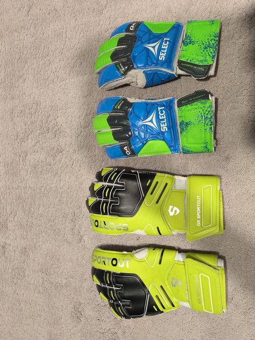 Rękawice bramkarskie r.8 nowe + 2 pary używanych  gratis
