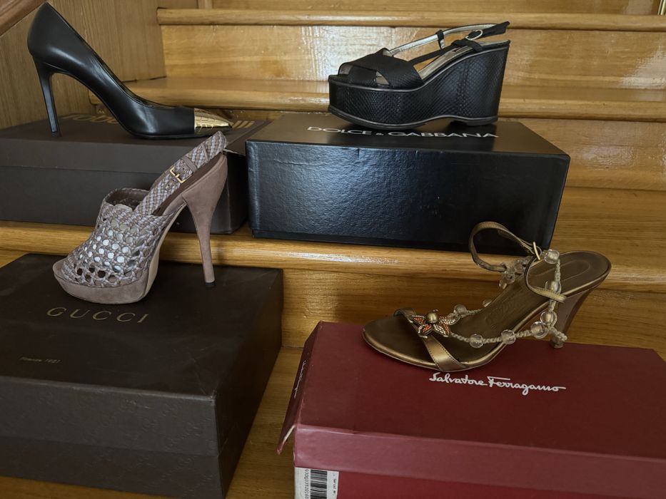 Лот брендового взуття Cavalli, Lanvin, Ferragamo, Versace