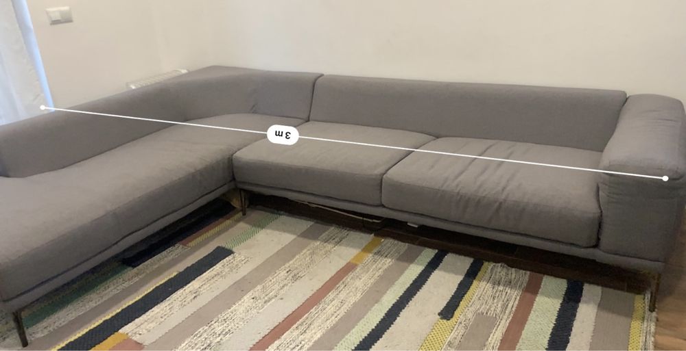 Sofá (cinzento super confortável )
