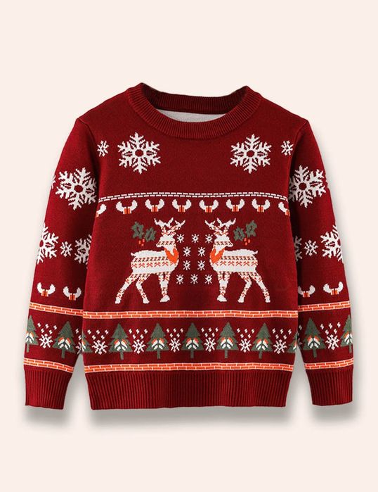 Śliczny świąteczny sweter Jeleń r 122/128 (na 6-8 lat).