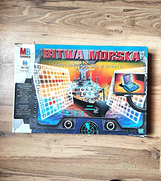 Bitwa Morska – kultowa gra planszowa MB Games – stan bardzo dobry