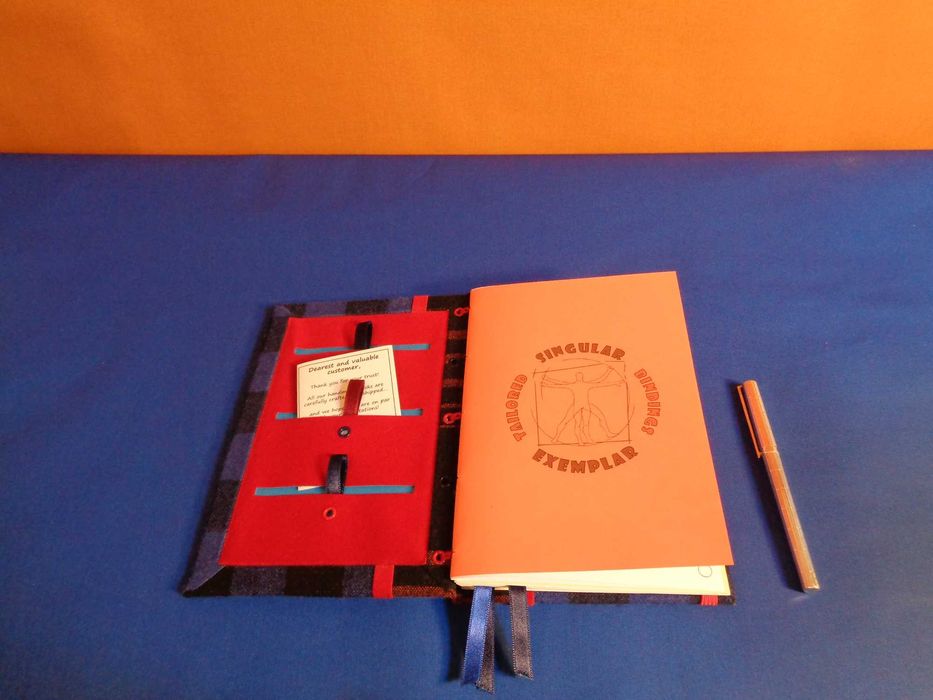 Caderno A5 de Costura Copta. Feito à mão. Hiper resistente e flexível.