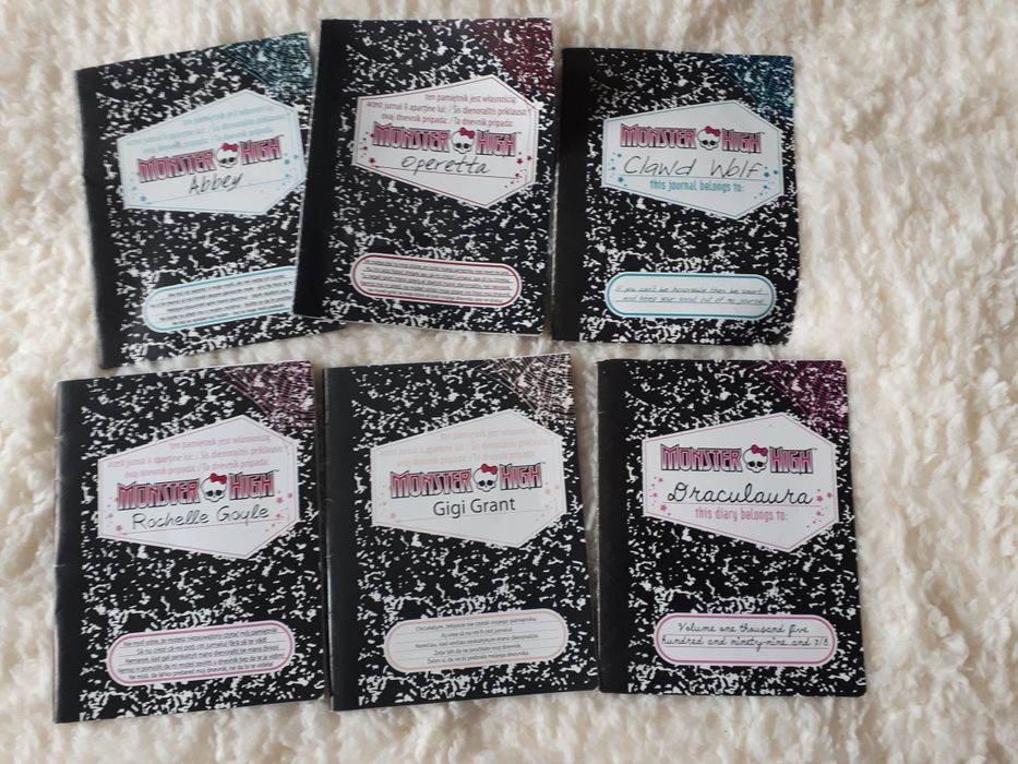 Monster High pamiętnik akcesoria