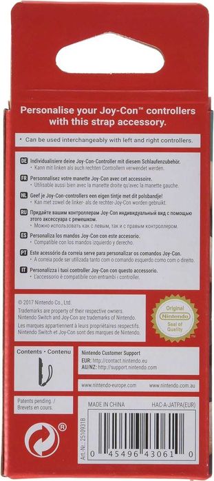 NOVAS! Correia nintendo switch vermelho ou azul