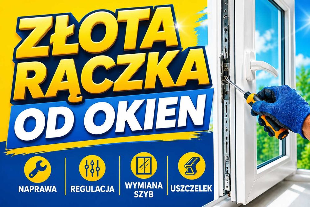 Serwis / Regulacja / Naprawa Okien /Uszczelnianie/ Nawiewniki /Szklarz