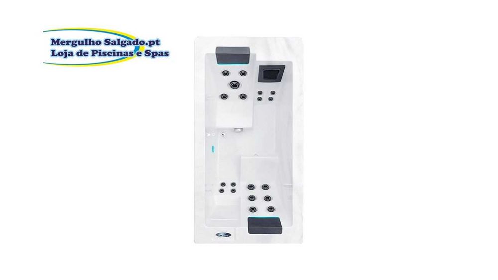 Spa 2 lugares linhas direitas 210 x 110 x 79 - 6.150€ - Mergulho Salgado Piscinas e Spas