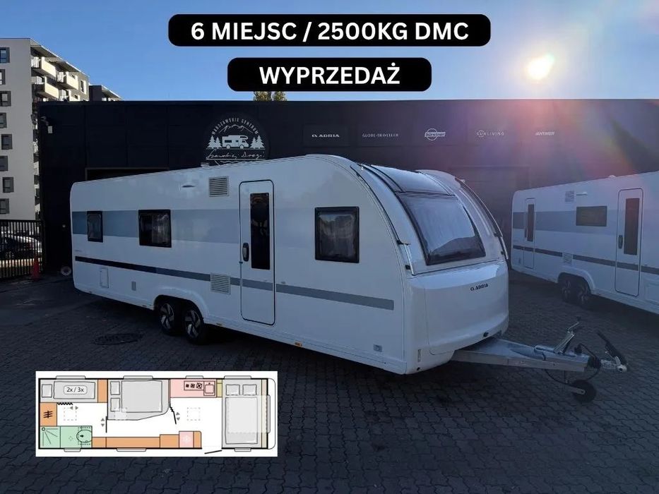 Adria Adora 753 UK NOWA 6OS FV23% WCC  Łóżka piętrowe, oddzielny prysznic, ATC, alufelgi, Truma Combi