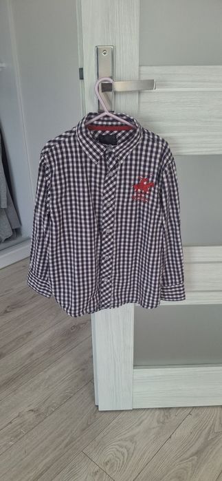 2×koszula z długim rękawem 122 ( 6- 7 lat)