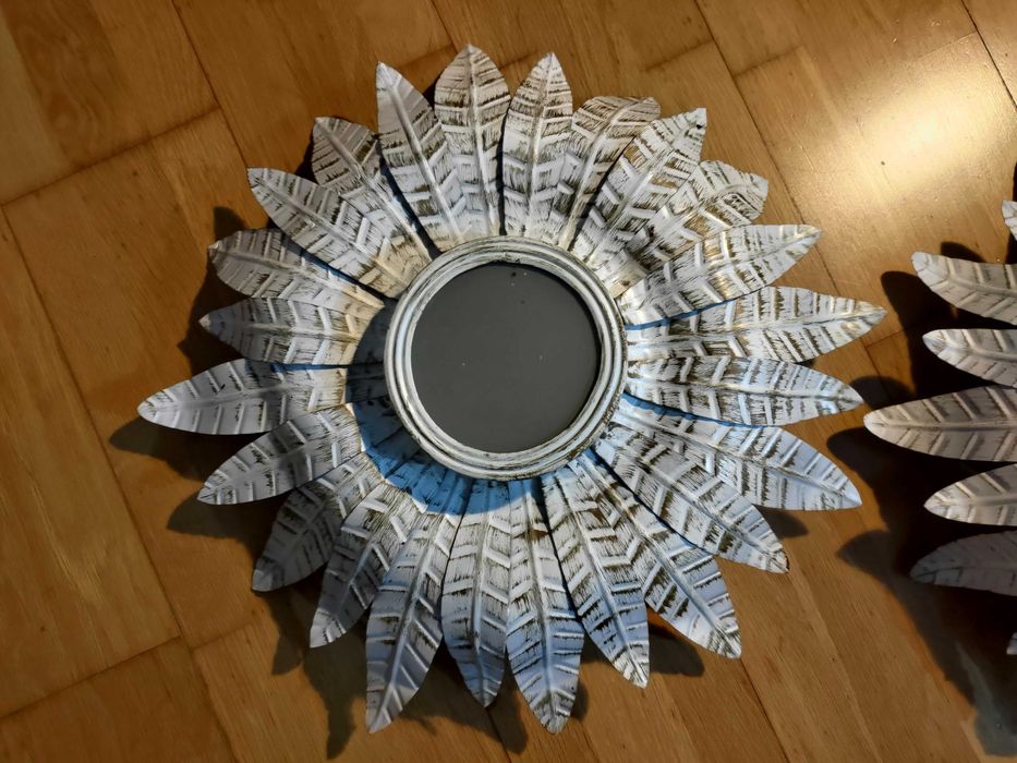 2X Candeeiros em Forma de Flores, Antigos, Estilo Bordalo Pinheiro