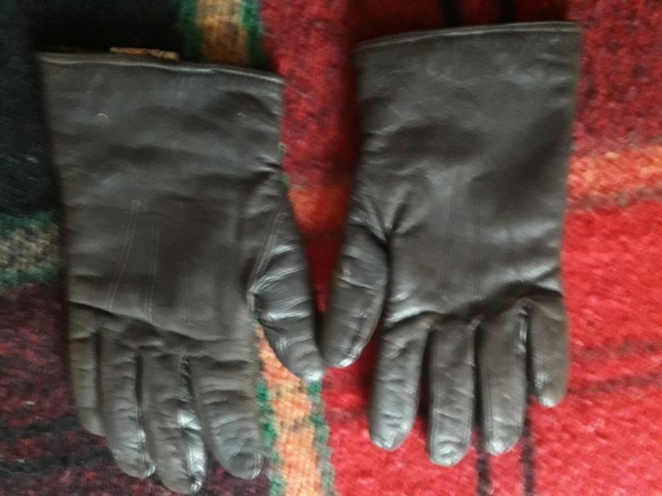 Кожаные перчатки женские бу