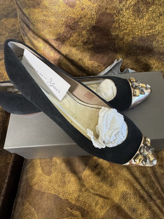 Tosca Blu Италия балетки кожа/замша с камнями, р.39, стелька 25 см
