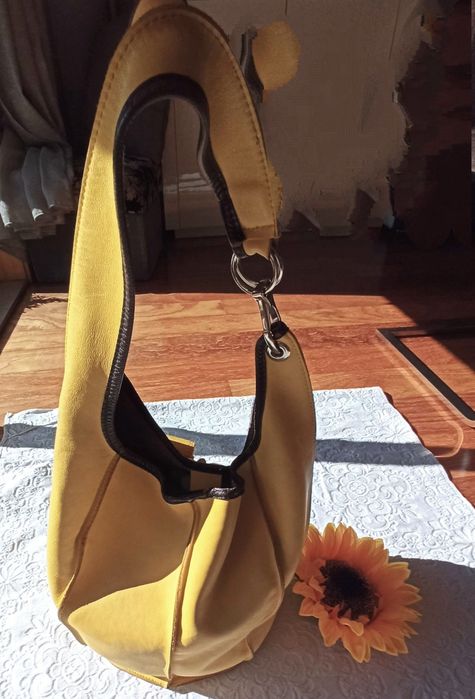 mala amarela em pele Leo Bastida XL