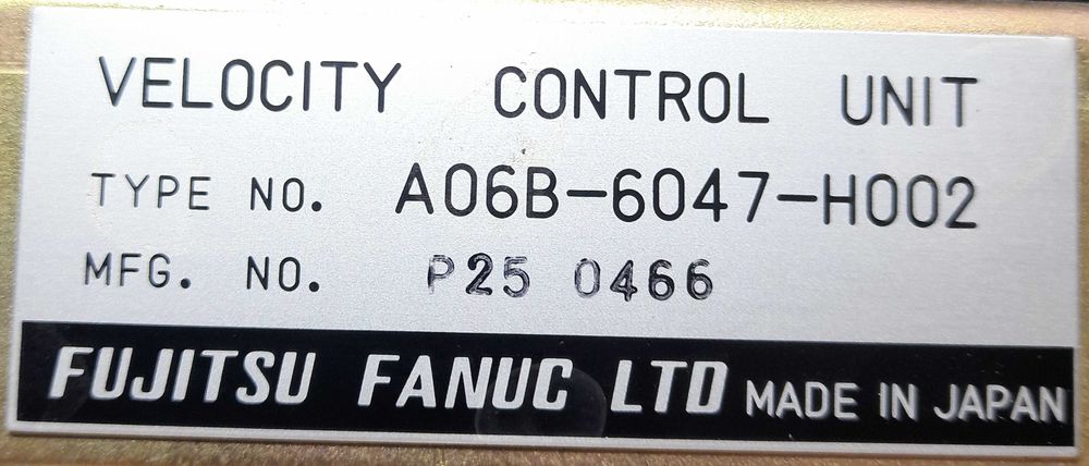 Fanuc A06B-6047-H002 Unidade de Controlo de Velocidade