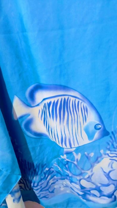 Chusta duża ,niebieska.