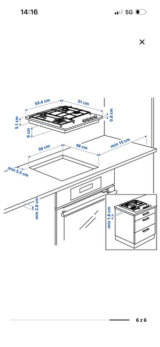 Płyta gazowa SKALAN IKEA