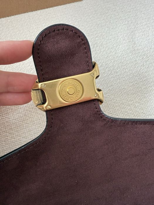 Сумка Coach Tabby чорна шкіряна 26 см