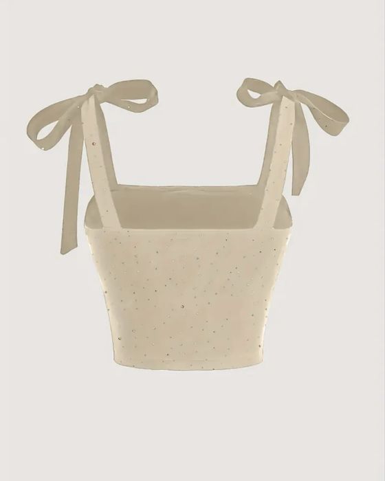 Топ на бретелях з блискітками