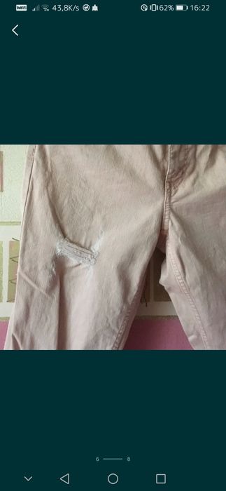 H&M spodnie dżinsy z przetarciami dziurami jeansy boyfriend mom fit