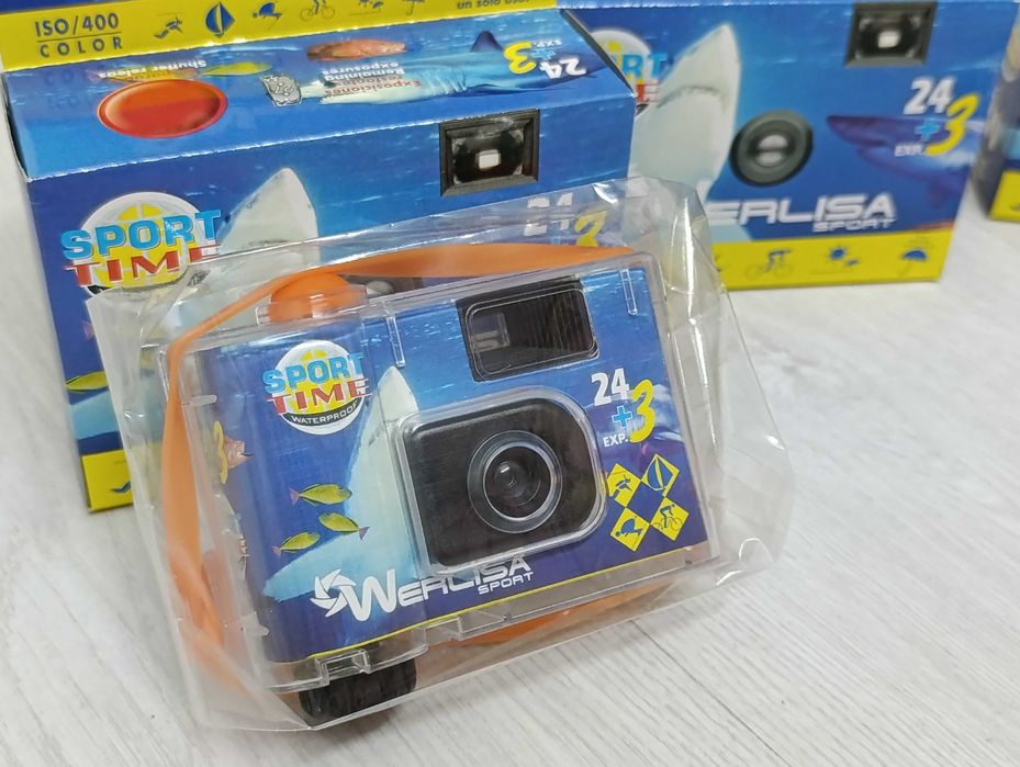 Máquinas fotográficas descartáveis aquáticas com rolo 27 fotos