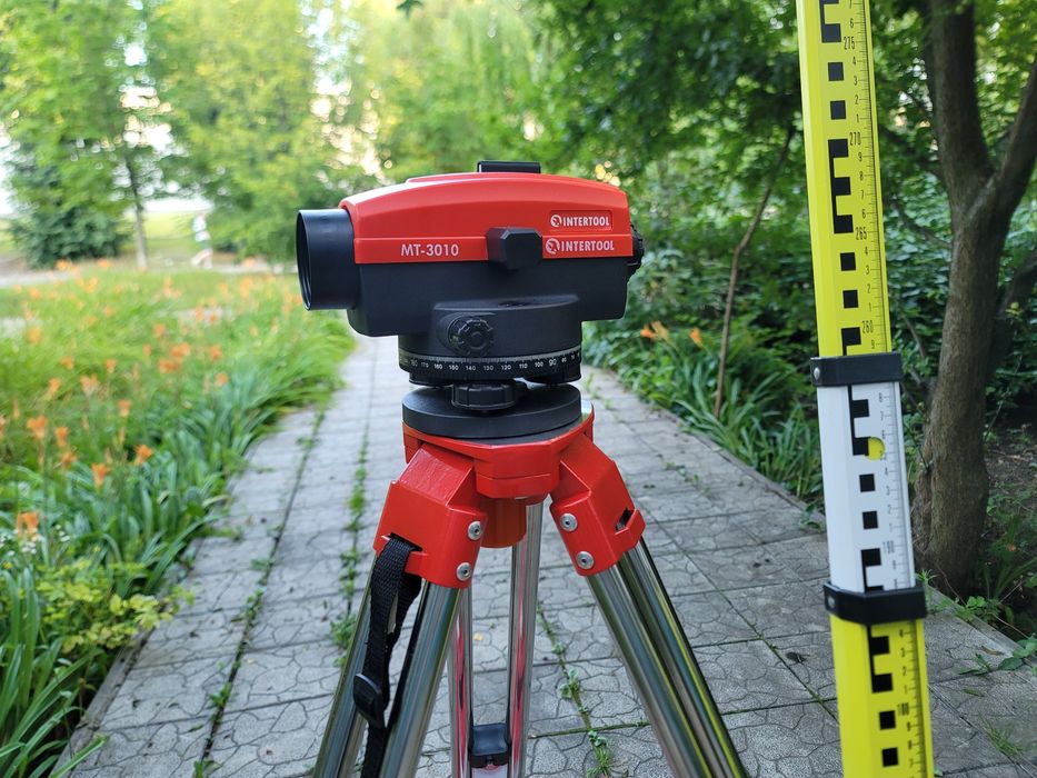 Оптический нивелир на 100м Intertool Гар. 12мес Рейка Штатив Комплект