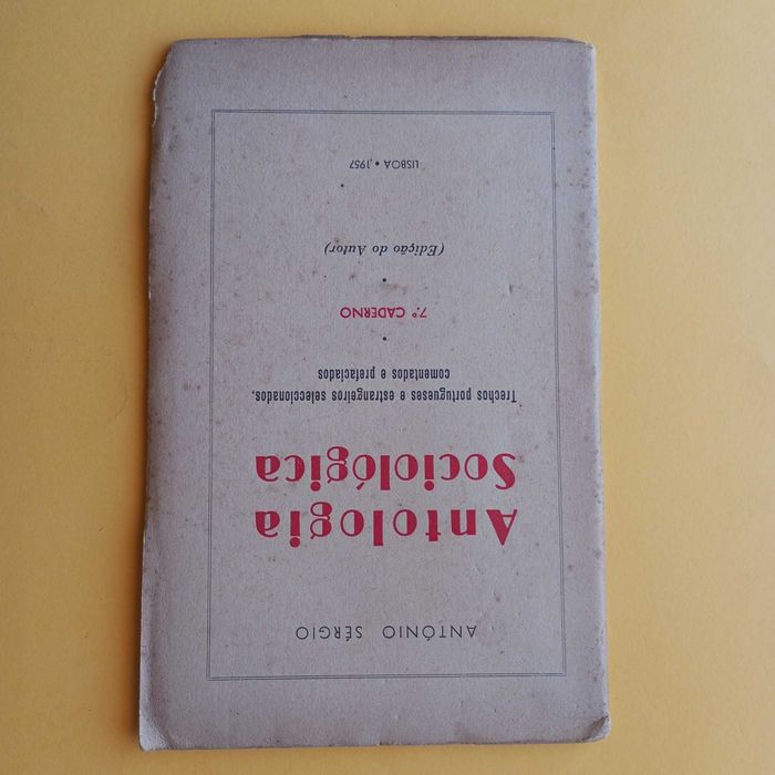 Coleção de Livros Mistos - Antologia Sociológica - Antonio Sérgio